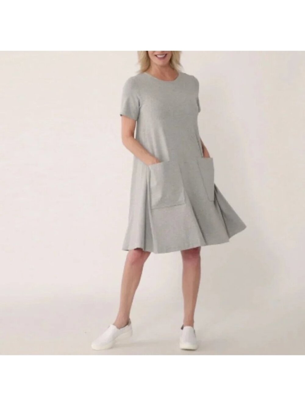 NEW Brian Bailey Grey A-Line Relaxed Fit Mini Dress - XXL